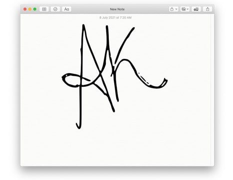 Create a transparent signature on Mac