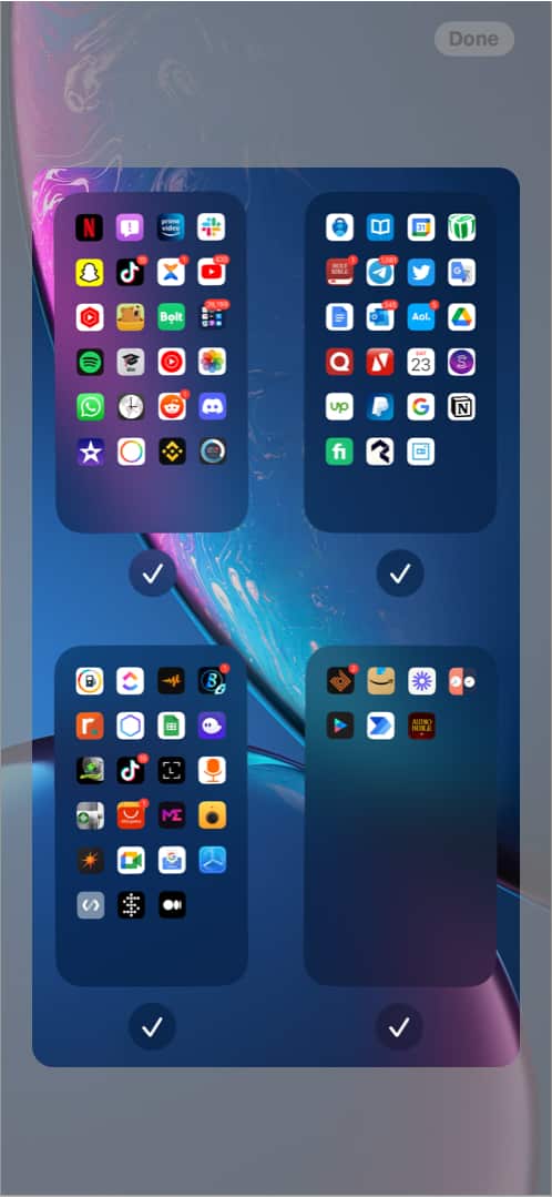 Create an Empty Home Screen and hide all of the rest on iPhone