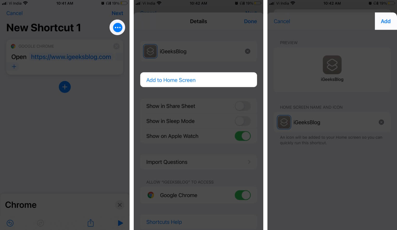 Create website Shortcuts on your iPhone Home Screen
