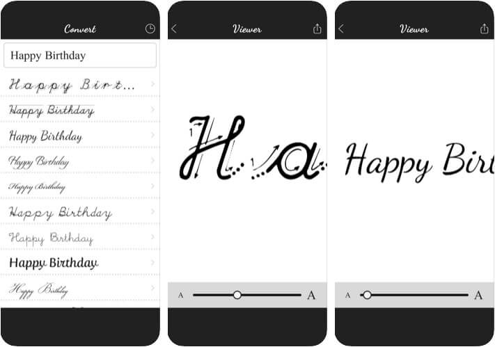 Cursive Converter iPhone and iPad Handwriting App Screenshot