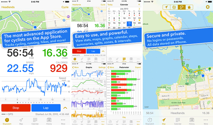 Cyclemeter GPS Cycling iPhone App Screenshot