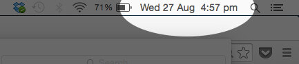 Date in Menu Bar in Mac OS X