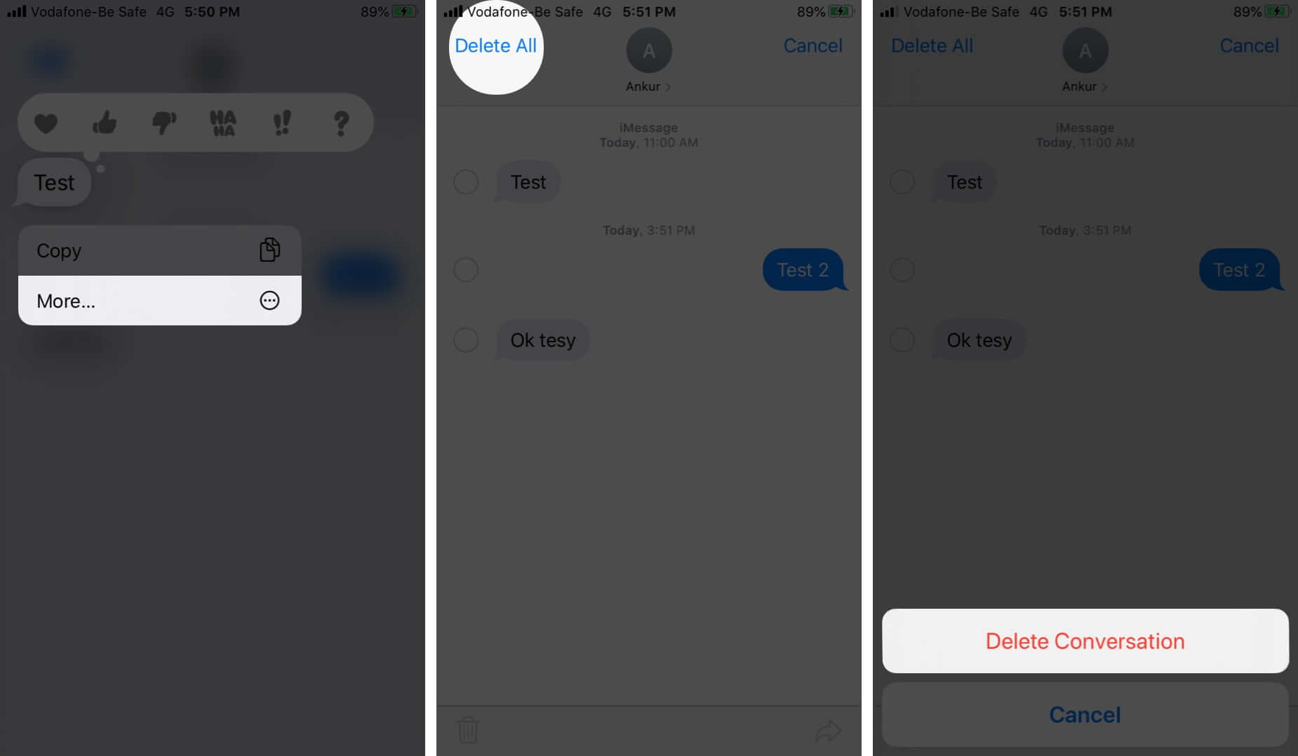 Delete All Text Messages at Once on iPhone