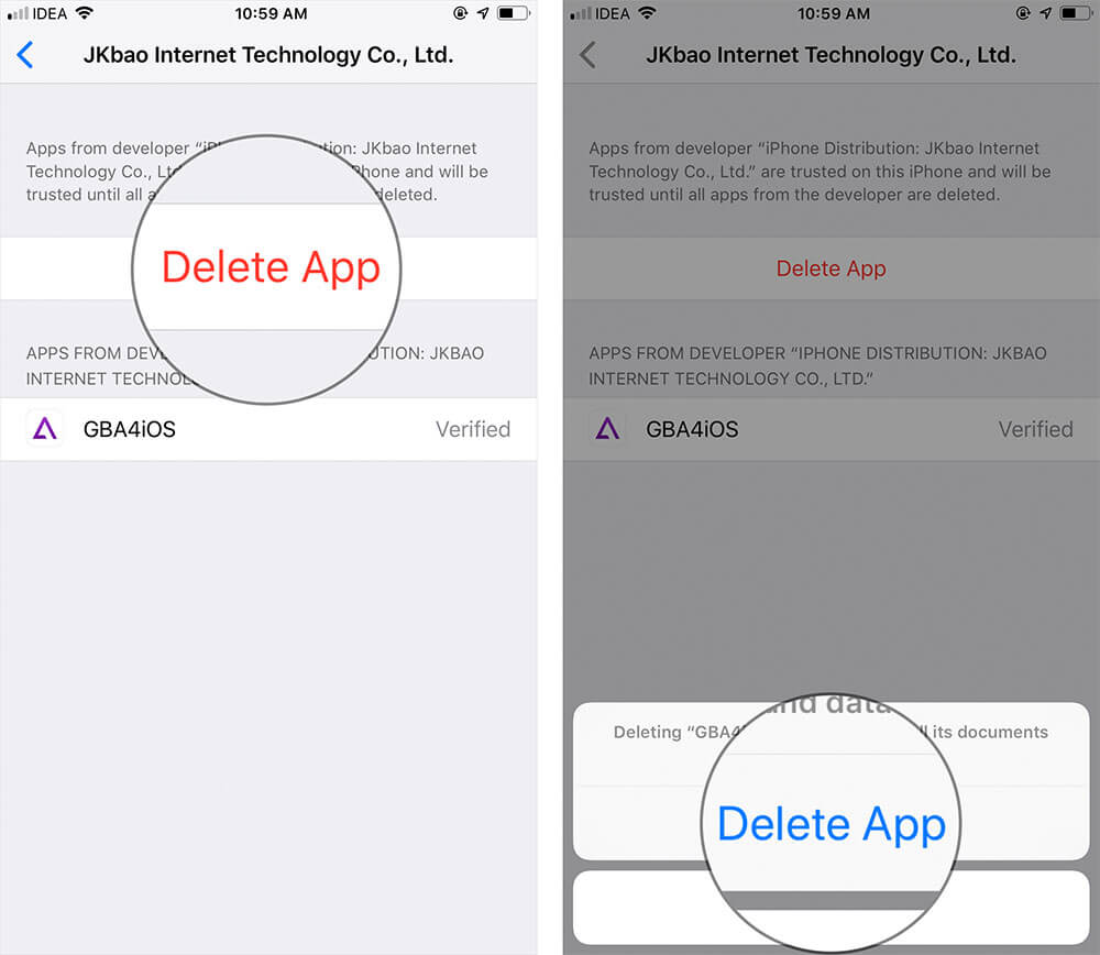 Delete Root Profile from iPhone or iPad