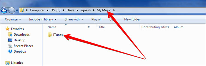 Delete iTunes Folder from Windows PC