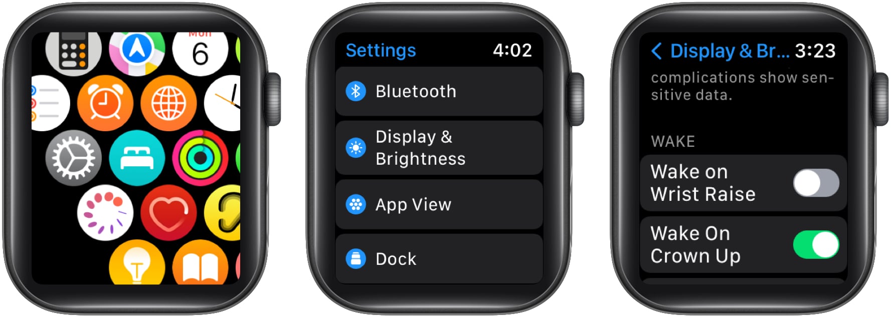 Disable Raise to wake on Apple Watch