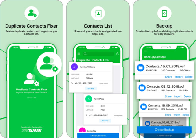 Duplicate Contacts Fixer app to delete duplicate iPhone contacts