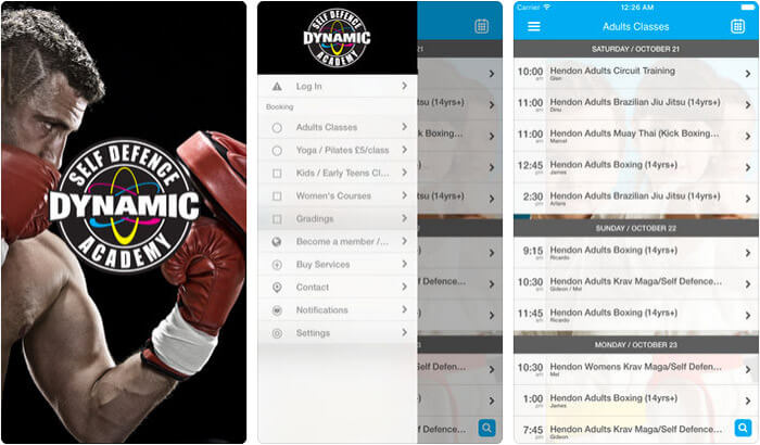 Dynamic Self Defence Academy iPhone and iPad App Screenshot