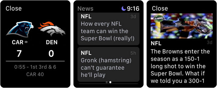 ESPN Apple Watch News App Screenshot