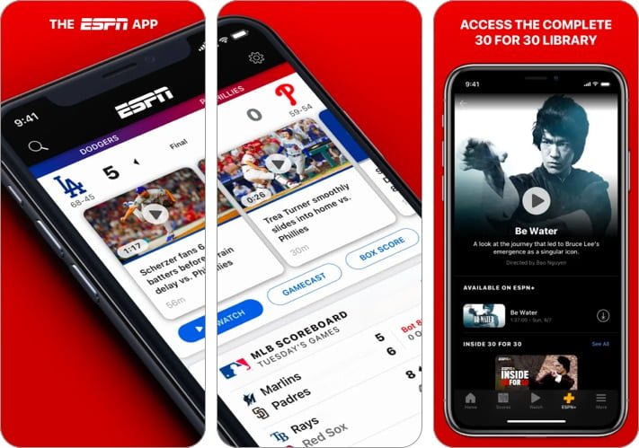 ESPN Live Sports & Scores app for iPhone