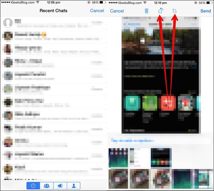 How to Share Photos Videos on Whatsapp from iPhone Camera Roll - 70