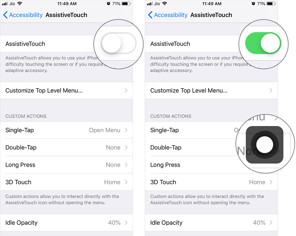 Enable AssistiveTouch on iPhone or iPad in iOS 12