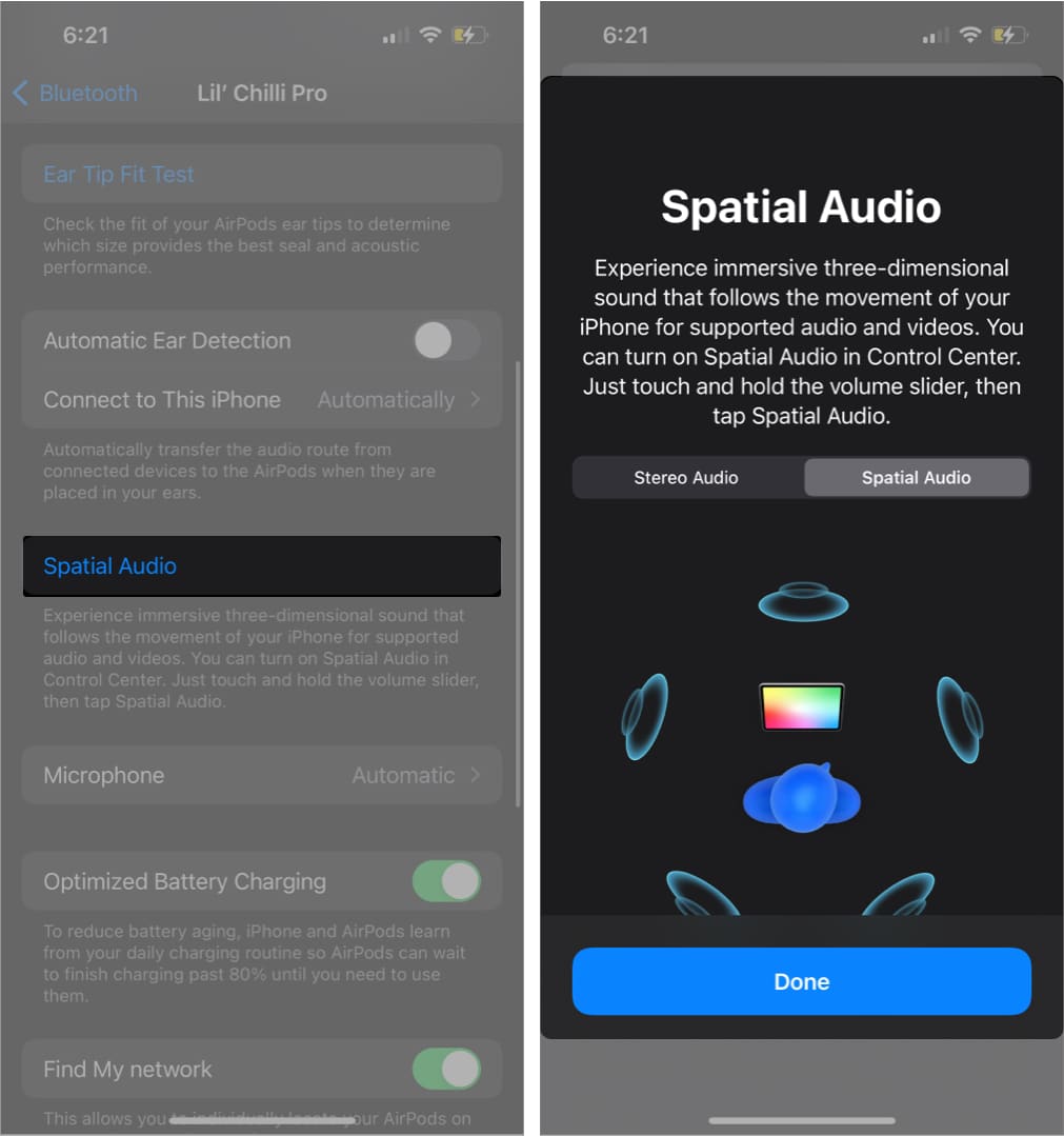Enable Spatial Audio in iOS 15