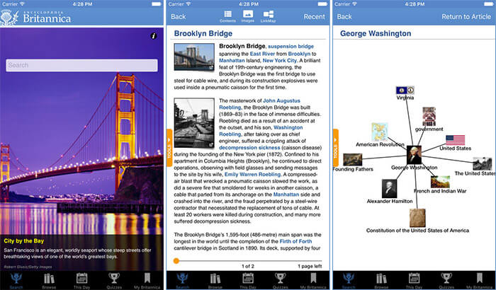 Encyclopaedia Britannica iPhone and iPad App Screenshot