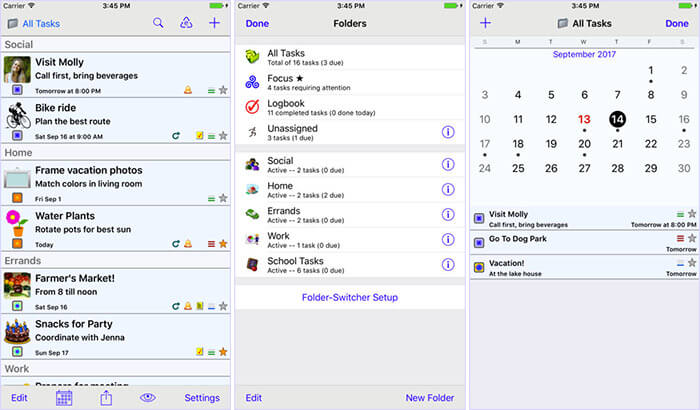 Errands To Do List iPhone and iPad App Screenshot