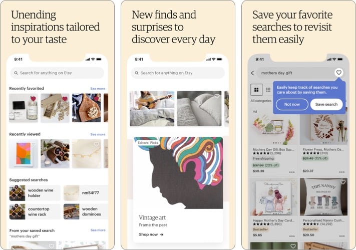 etsy best shopping app for iPhone