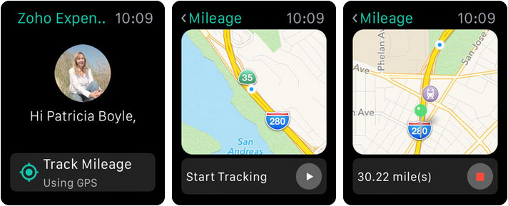 Expense Reporting Apple Watch App Screenshot