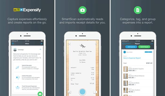 Expensify iPhone and iPad App Screenshot