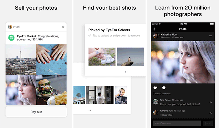 EyeEm Photo Filters and Effects iPhone and App Screenshot