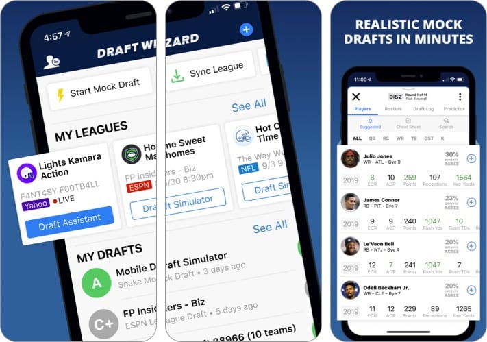 Fantasy Football Draft Wizard NFL App for iPhone and iPad