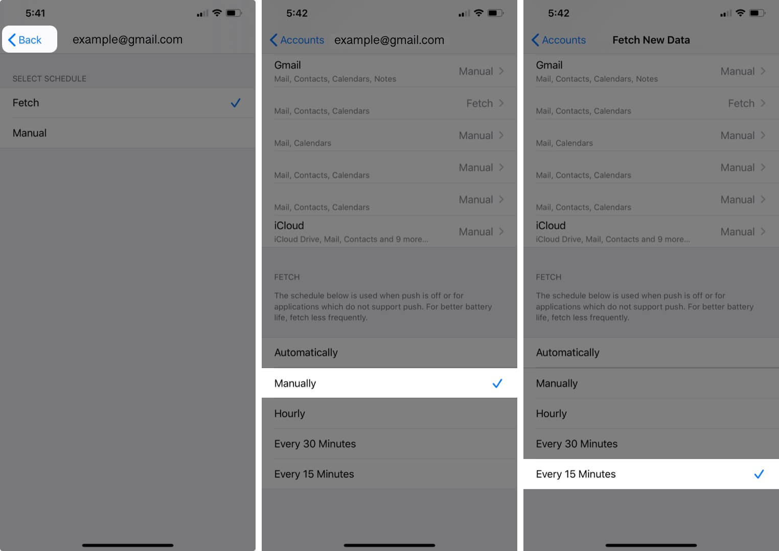 Fetch Mails from Gmail on iPhone or iPad