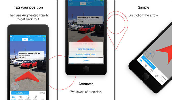 Find Your Car with AR iPhone App Screenshot