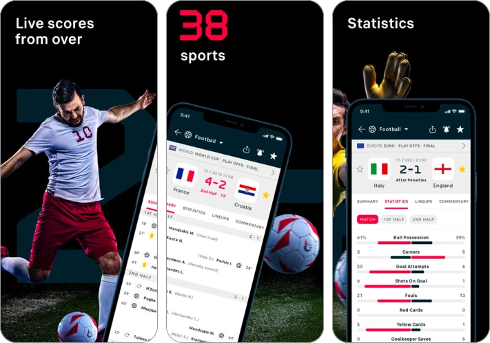 Flashscore live score app for iPhone