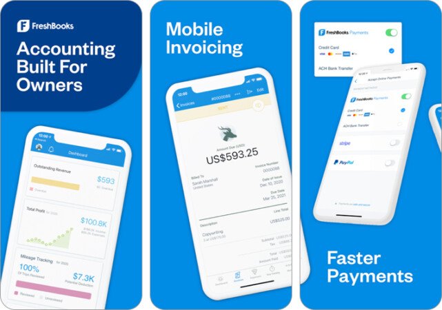 FreshBooks Accounting invoice iPhone and iPad App