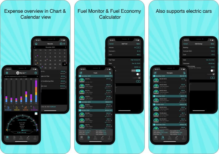 Fuel monitor pro iPhone car maintenance app screenshot
