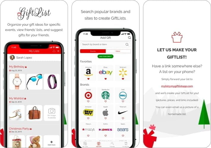 GiftList app for iPhone
