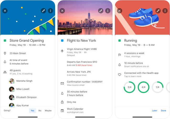 Google Calendar iPhone and iPad App Screenshot