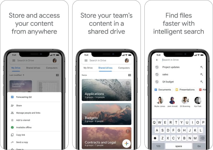 Google Drive iPhone app to convert image text into digital text