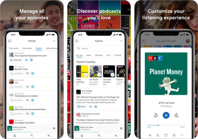 Google Podcasts app for iPhone