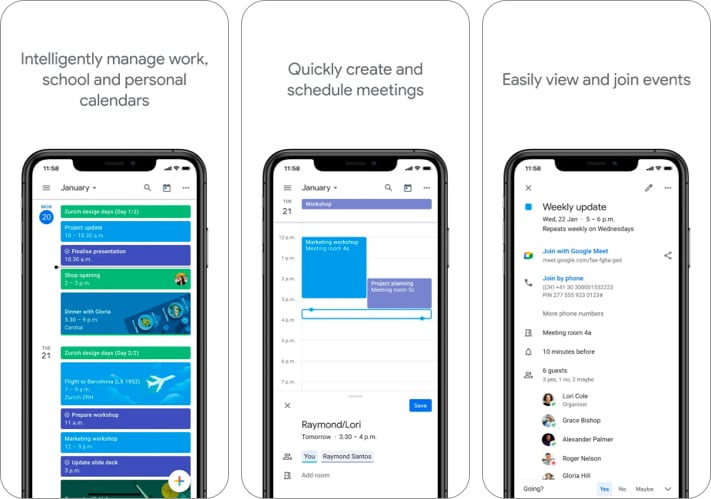 Google calendar app