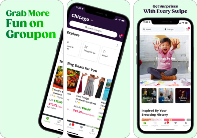 Groupon coupon app for iPhone