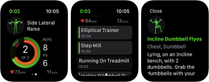 Gymaholic Workout Tracker Apple Watch App Screenshot
