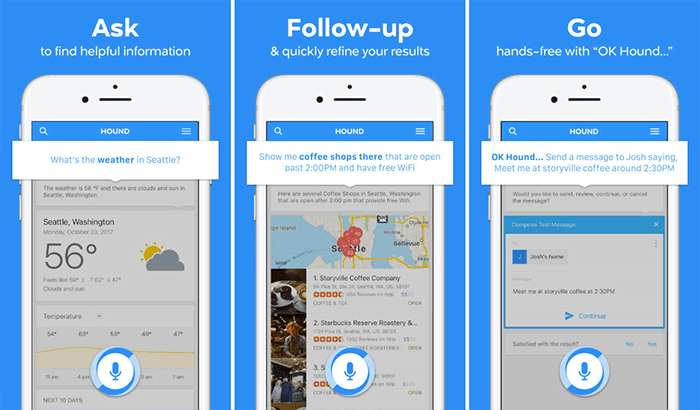 HOUND Voice Search & Assistant iPhone App Screenshot
