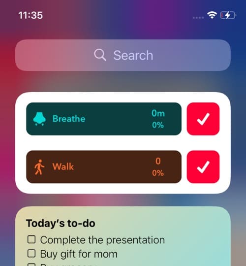 HabitMinder iOS 14 home screen widget