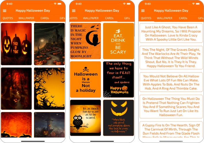 Halloween Cards & Wallpaper best Halloween app for iPhone