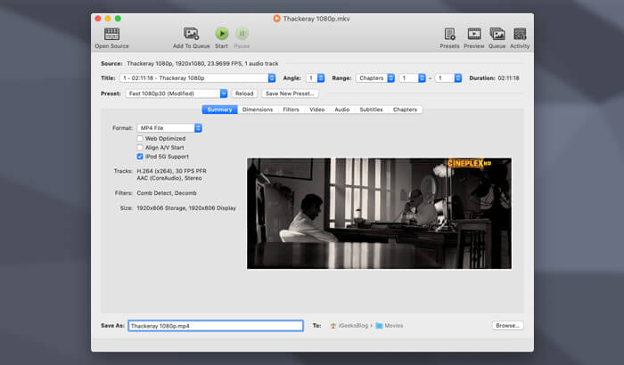 Handbrake iPad Video Converter