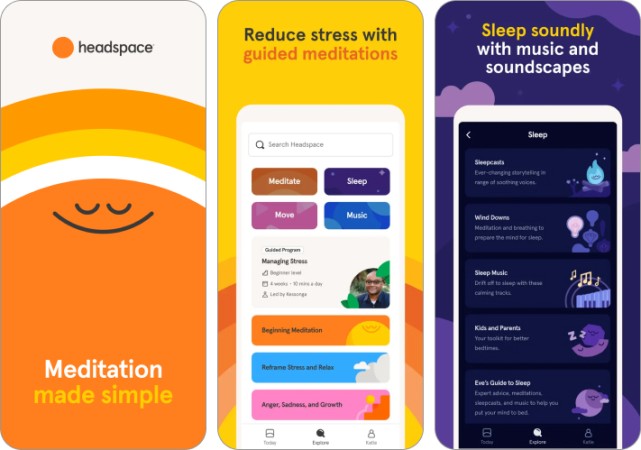Headspace meditation app for iPhone and iPad
