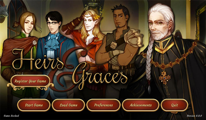 Heirs and Graces Visual Novel iPhone and iPad App Screenshot