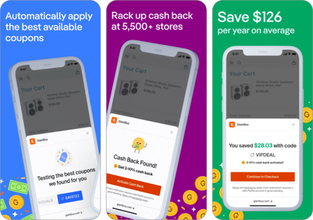 Honey Coupons and Cash Back app for iPhone