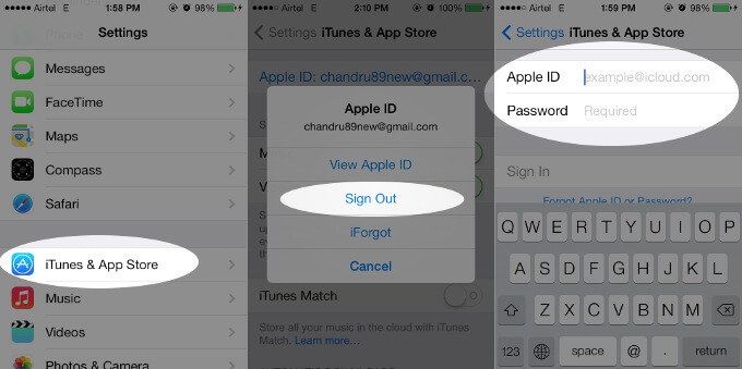 How to Change iTunes and App Store Account on iPhone