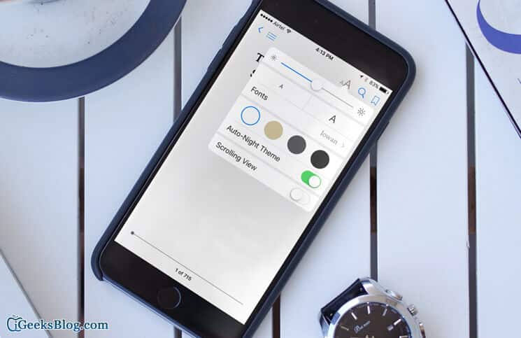 How to enable auto night mode in ibooks on iphone and ipad