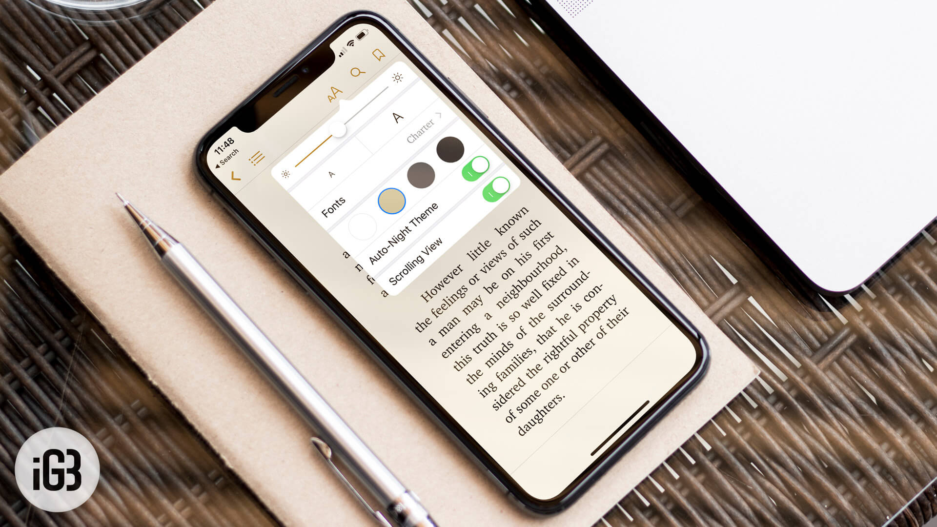 How to Make iBook More Readable By Tweaking the Fonts and Theme - 50