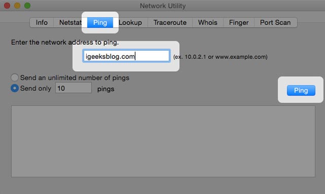 How to Test Ping on Mac with Network Utility
