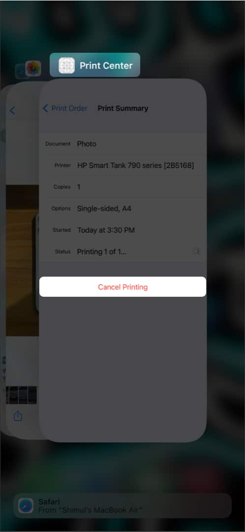 How to View or Cancel the Print on iPhone