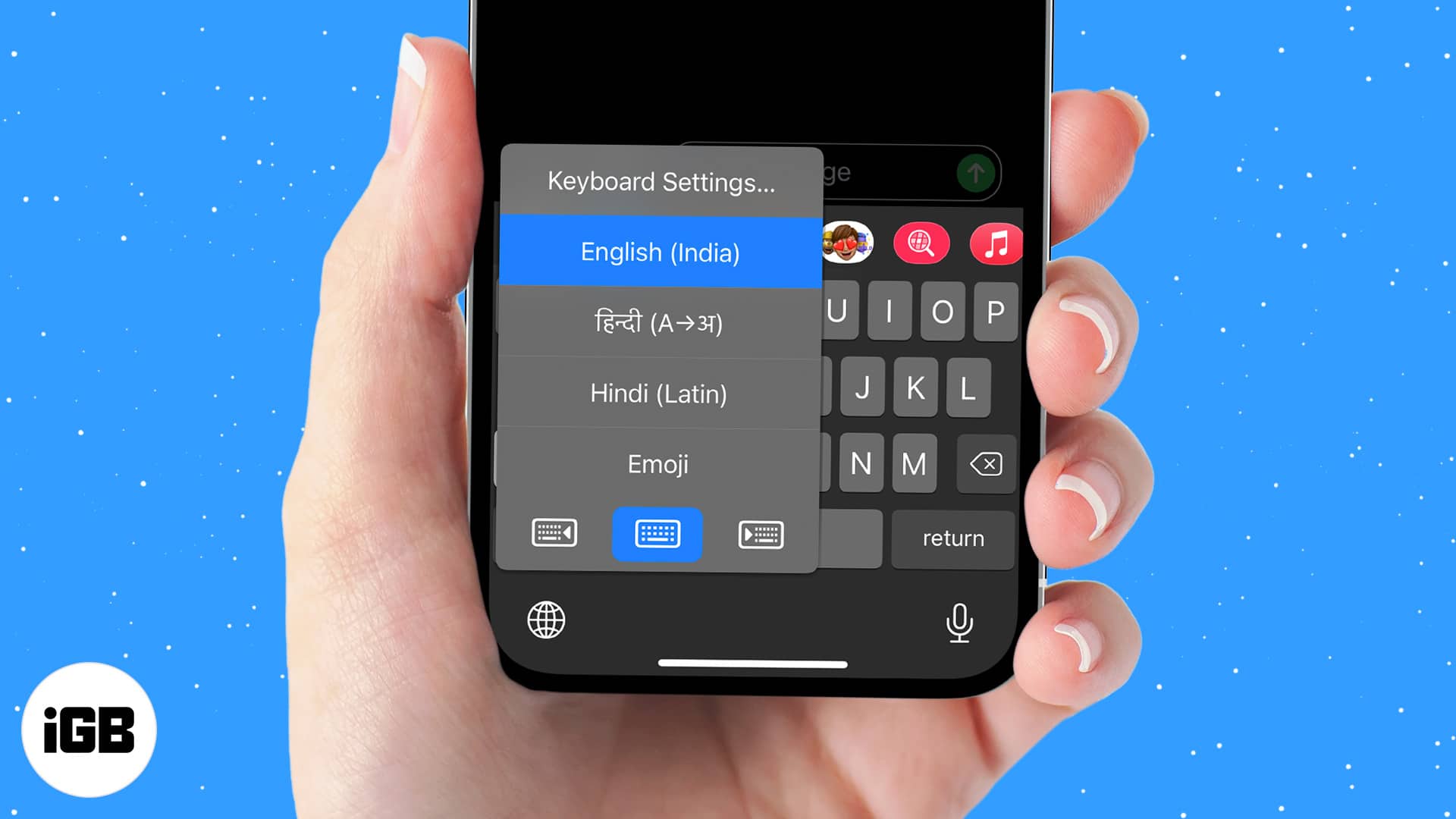 How to add or change keyboard on iphone