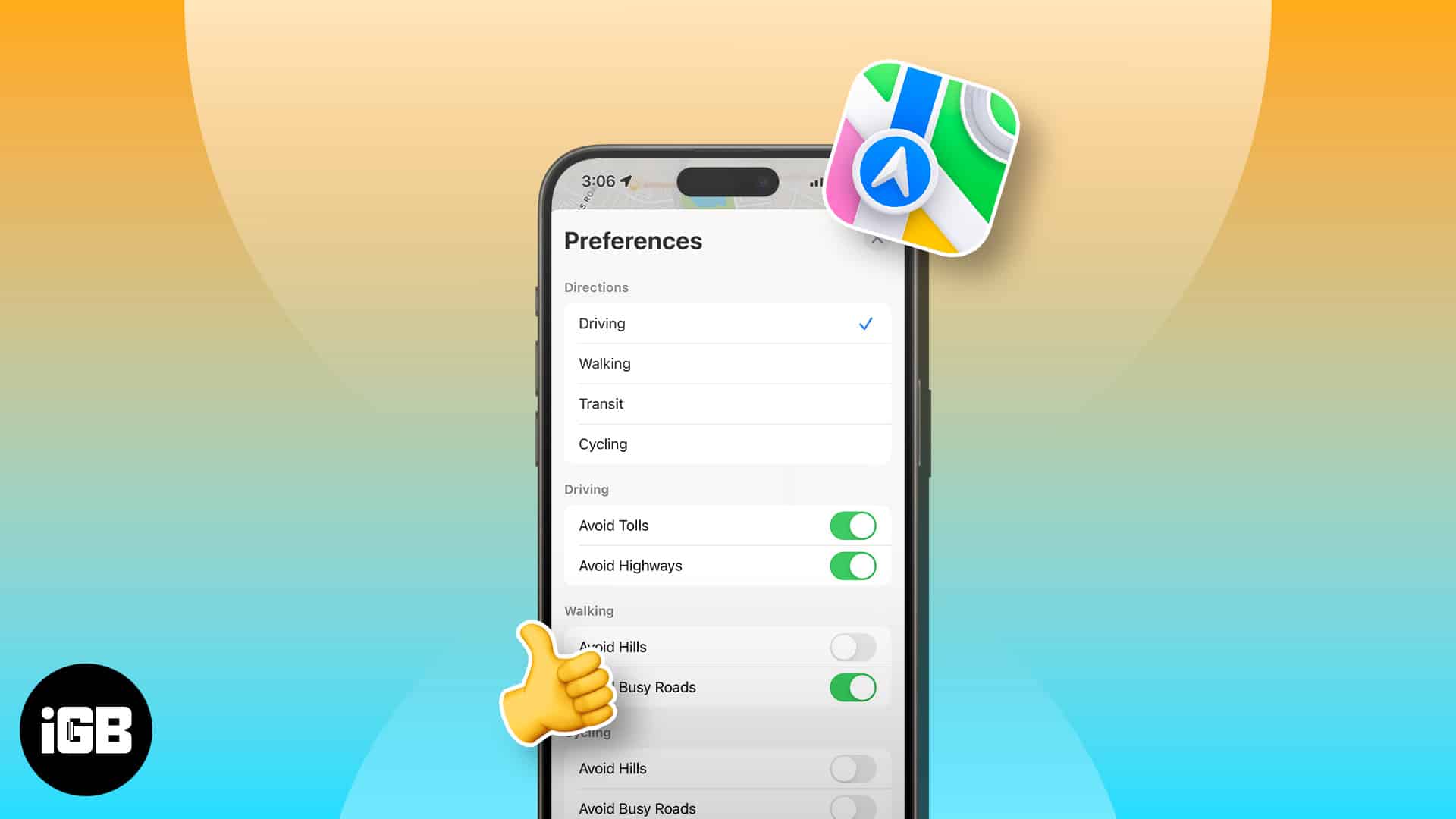 how to change default location on google maps iphone